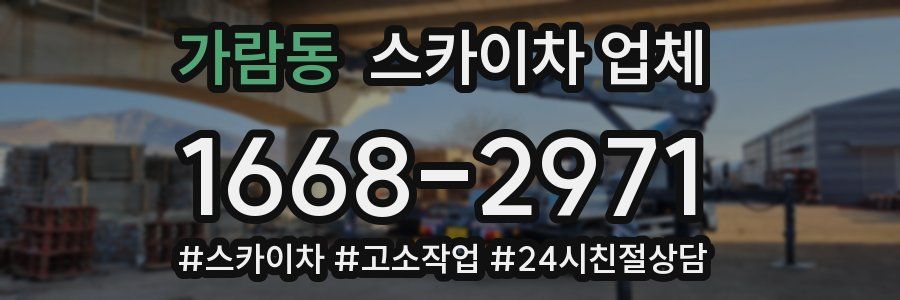 가람동 스카이차 업체