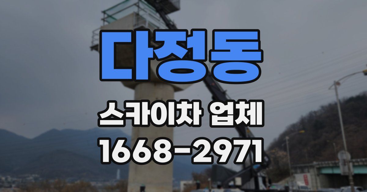 다정동 스카이차 업체