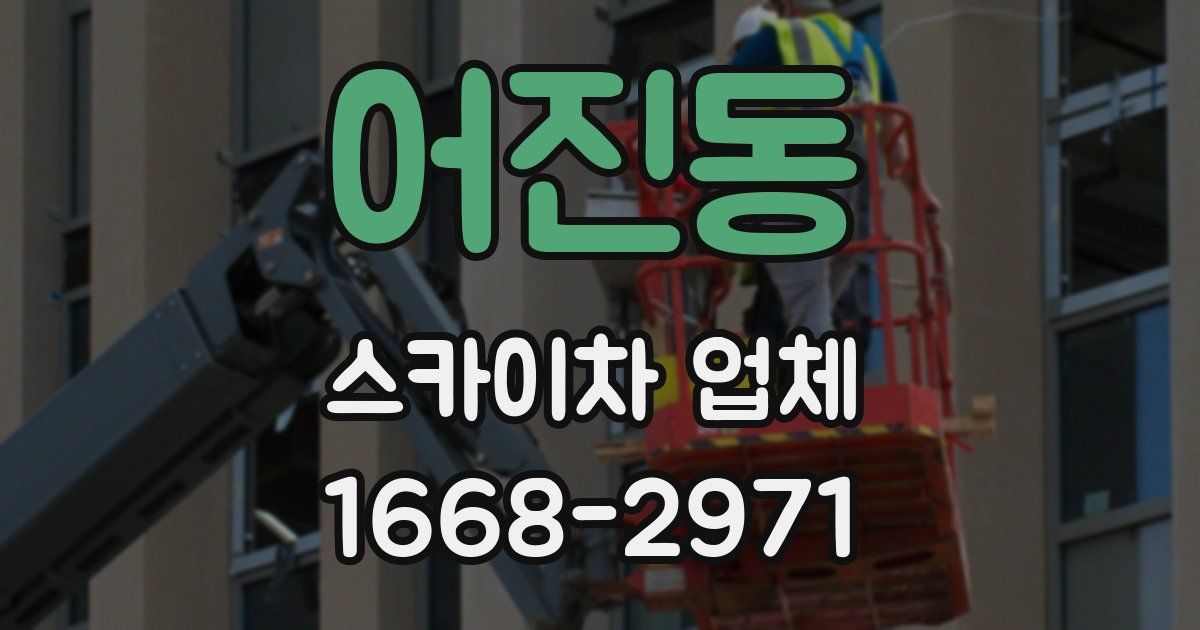 어진동 스카이차 업체