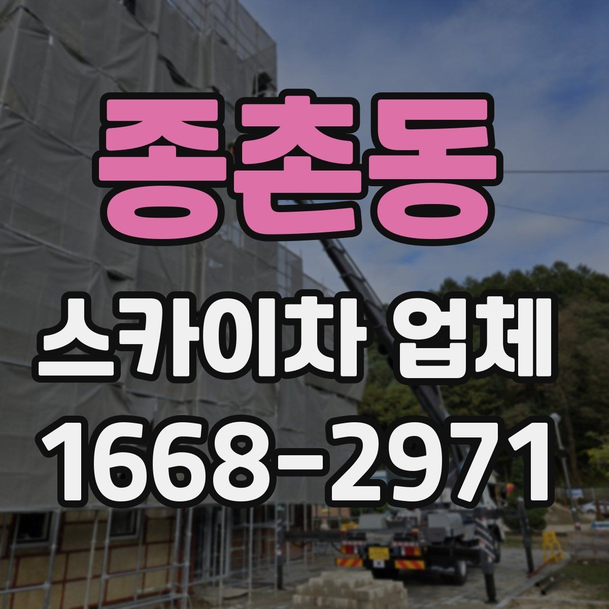 종촌동 스카이차 업체 작업 사례로 보는 활용 분야