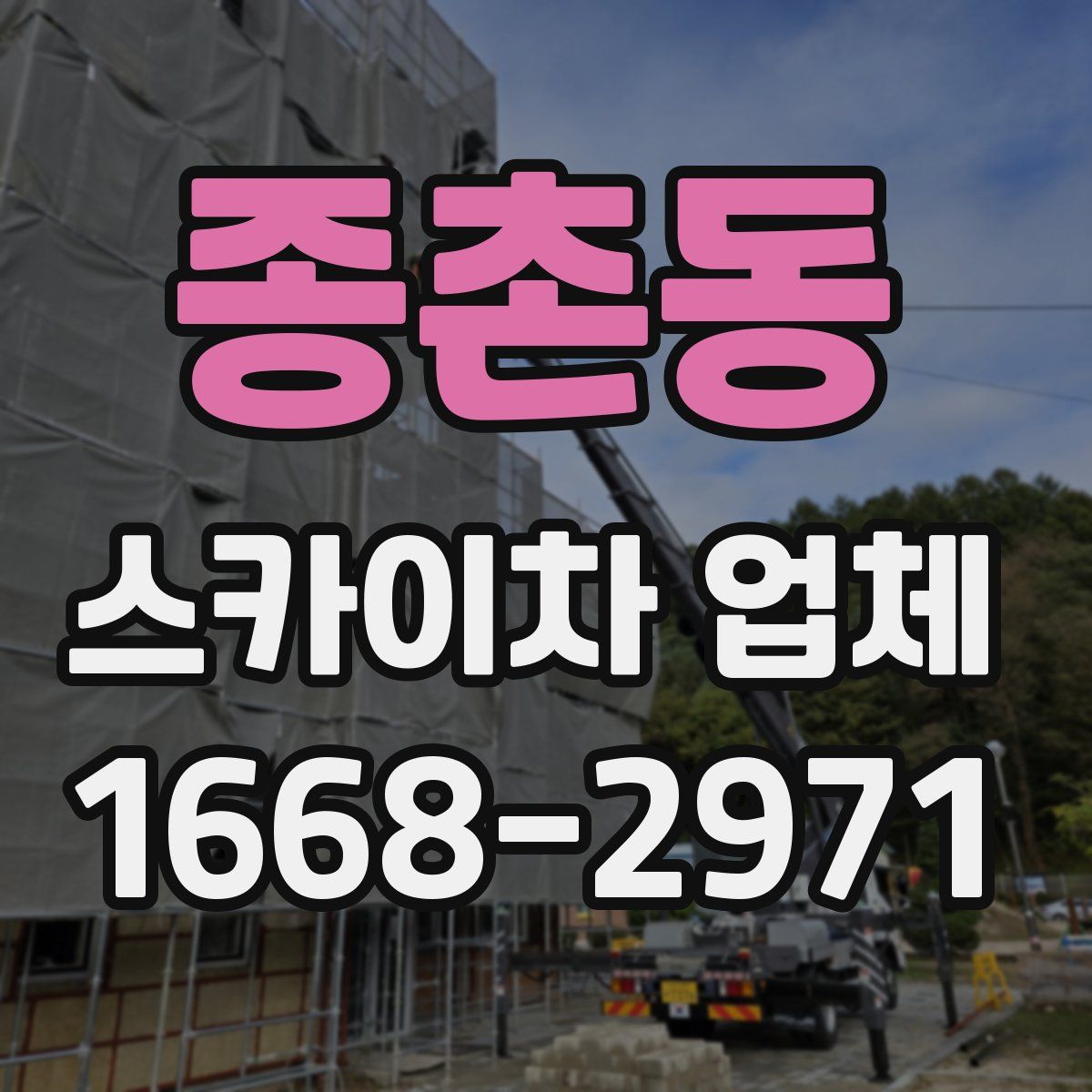 종촌동 스카이차 업체