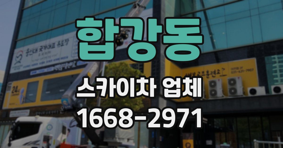 합강동 스카이차 업체