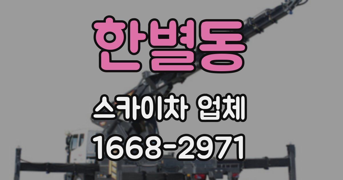 한별동 스카이차 업체