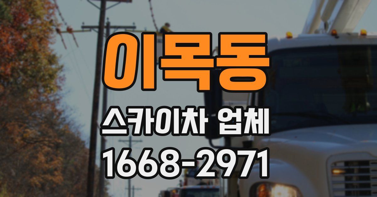 이목동 스카이차 업체
