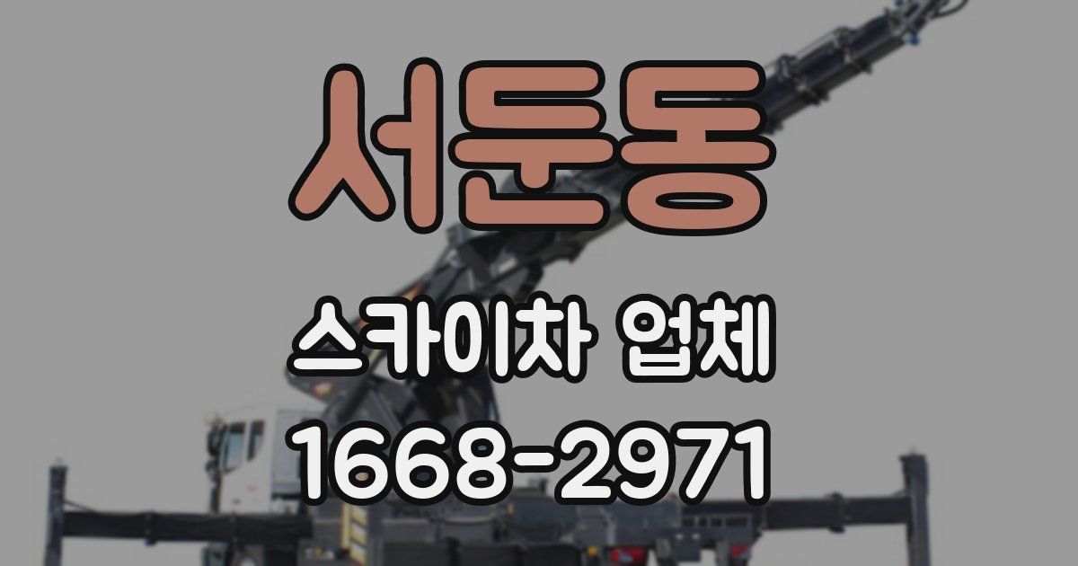 서둔동 스카이차 업체