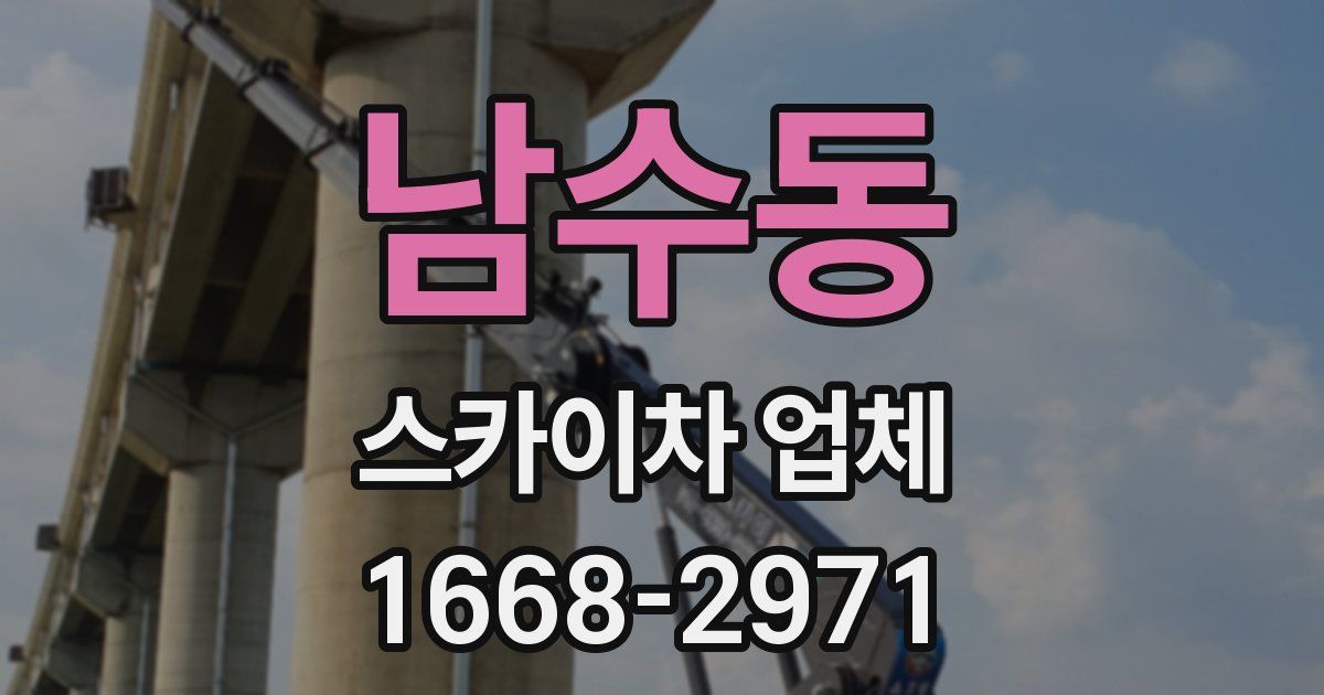남수동 스카이차 업체