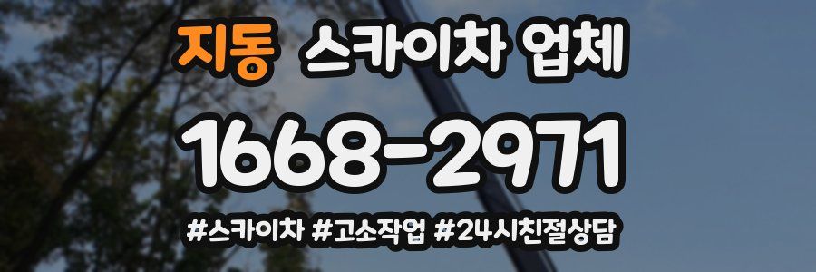 지동 스카이차 업체