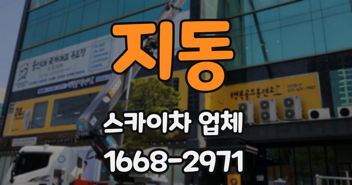 지동 스카이차 업체