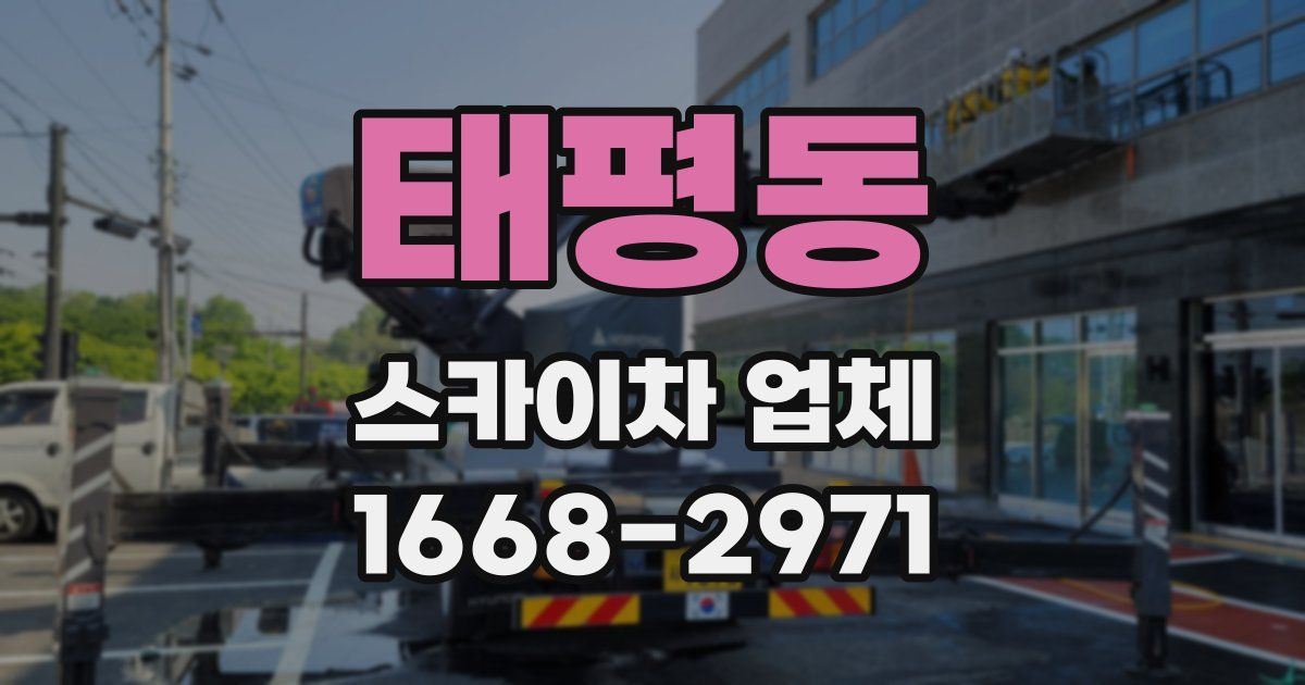 태평동 스카이차 업체