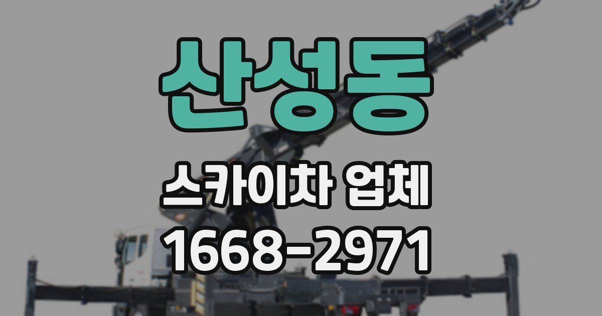 산성동 스카이차 업체
