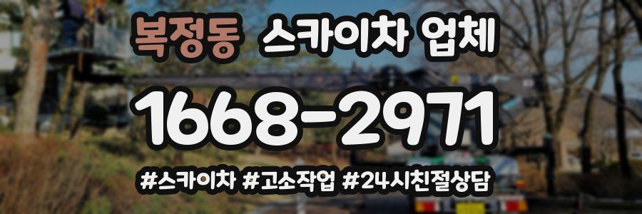 복정동 스카이차 업체