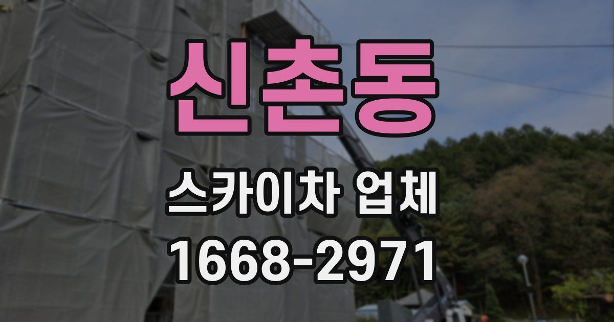 신촌동 스카이차 업체