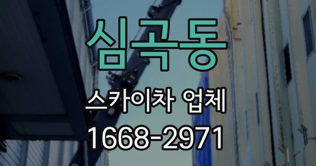 심곡동 스카이차 업체