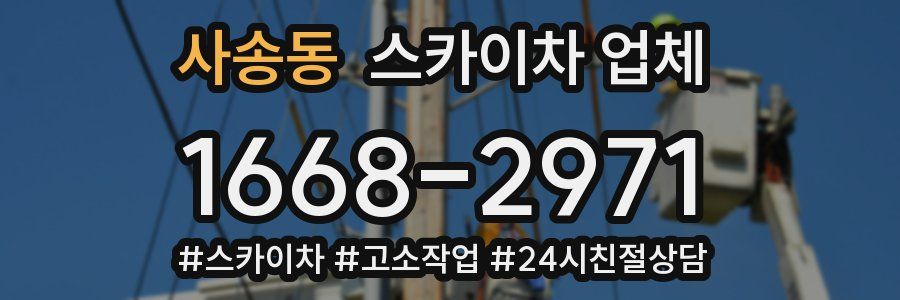 사송동 스카이차 업체