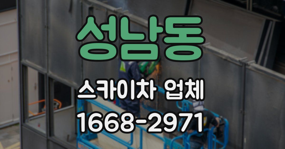성남동 스카이차 업체