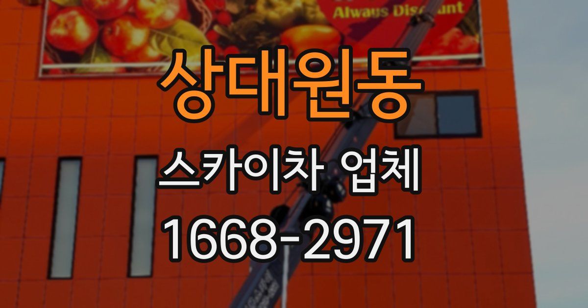상대원동 스카이차 업체