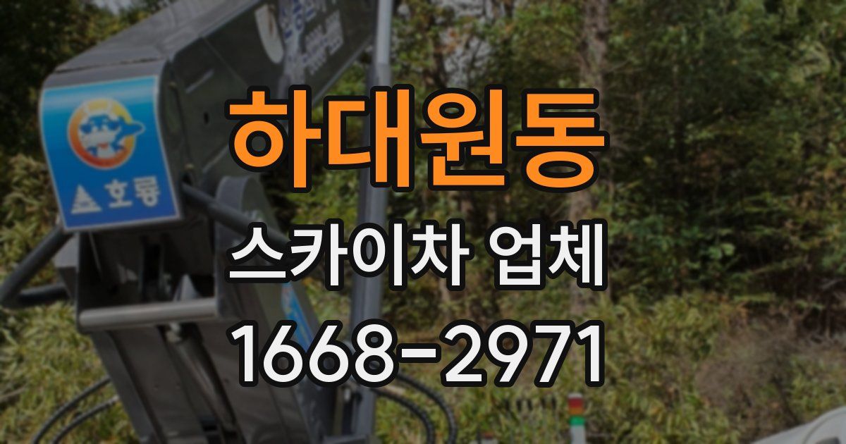 하대원동 스카이차 업체