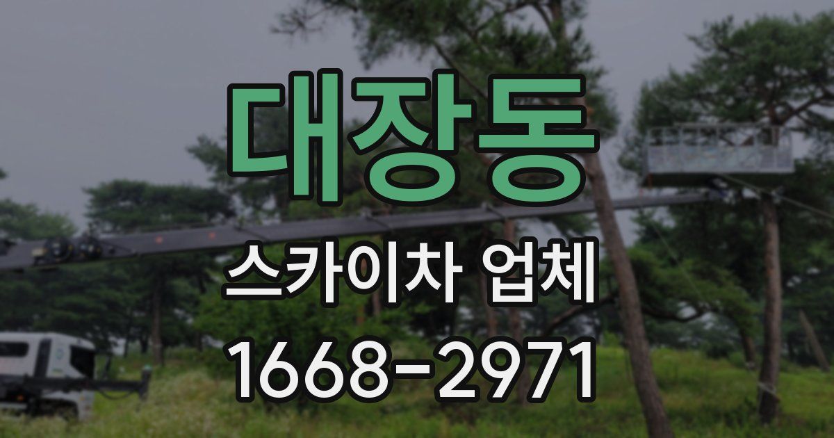 대장동 스카이차 업체