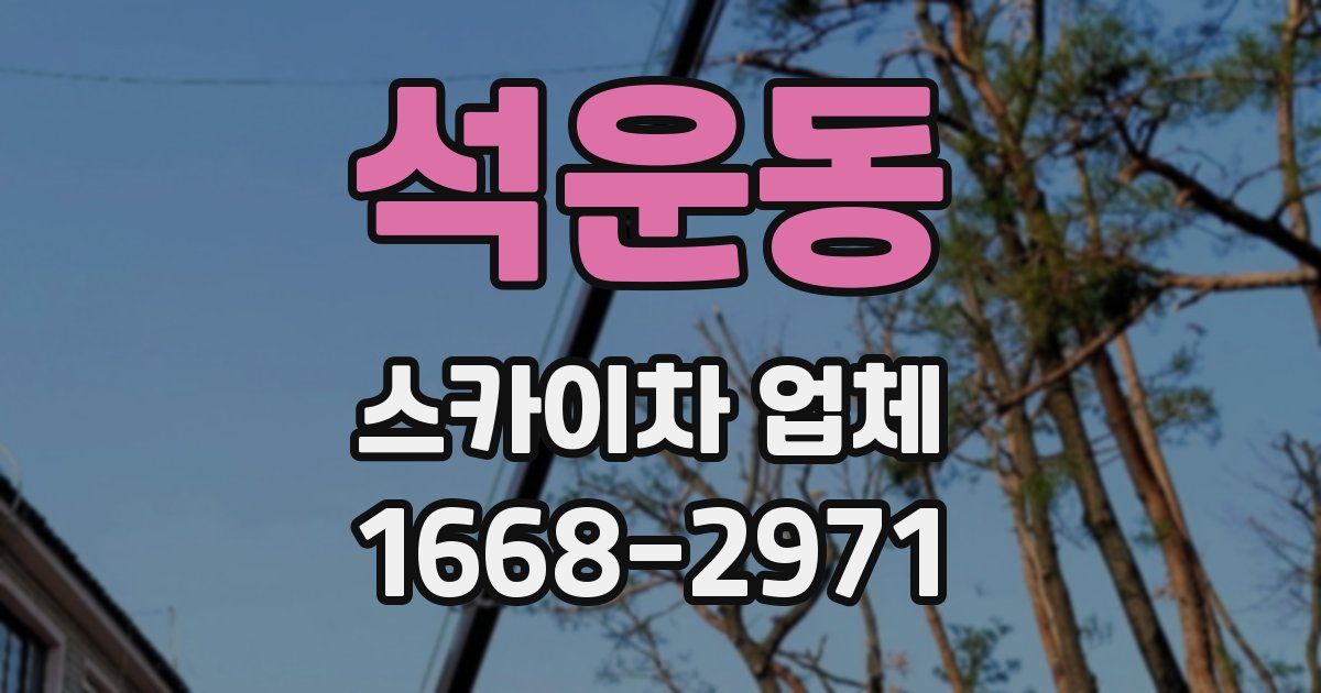 석운동 스카이차 업체