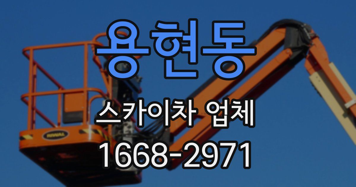 용현동 스카이차 업체