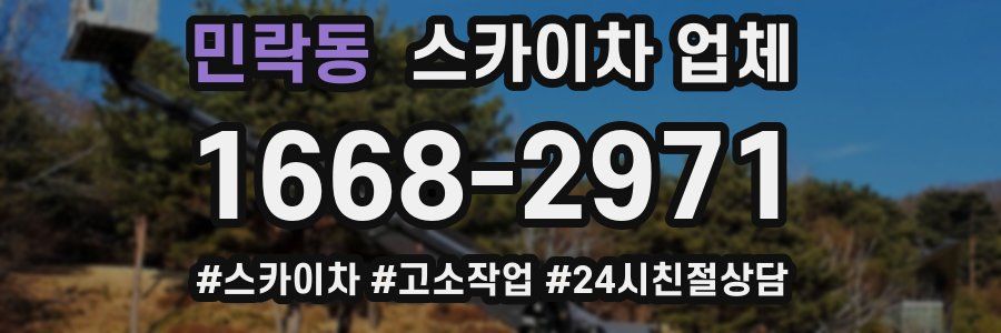 민락동 스카이차 업체