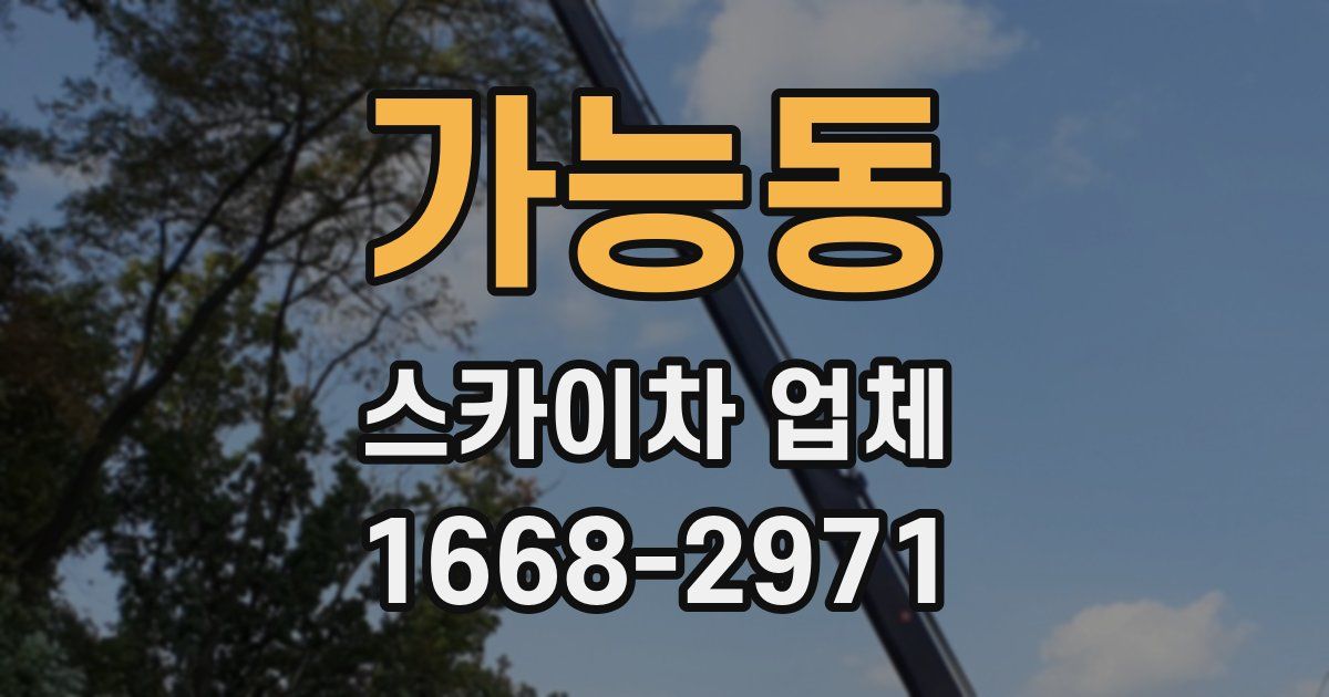 가능동 스카이차 업체