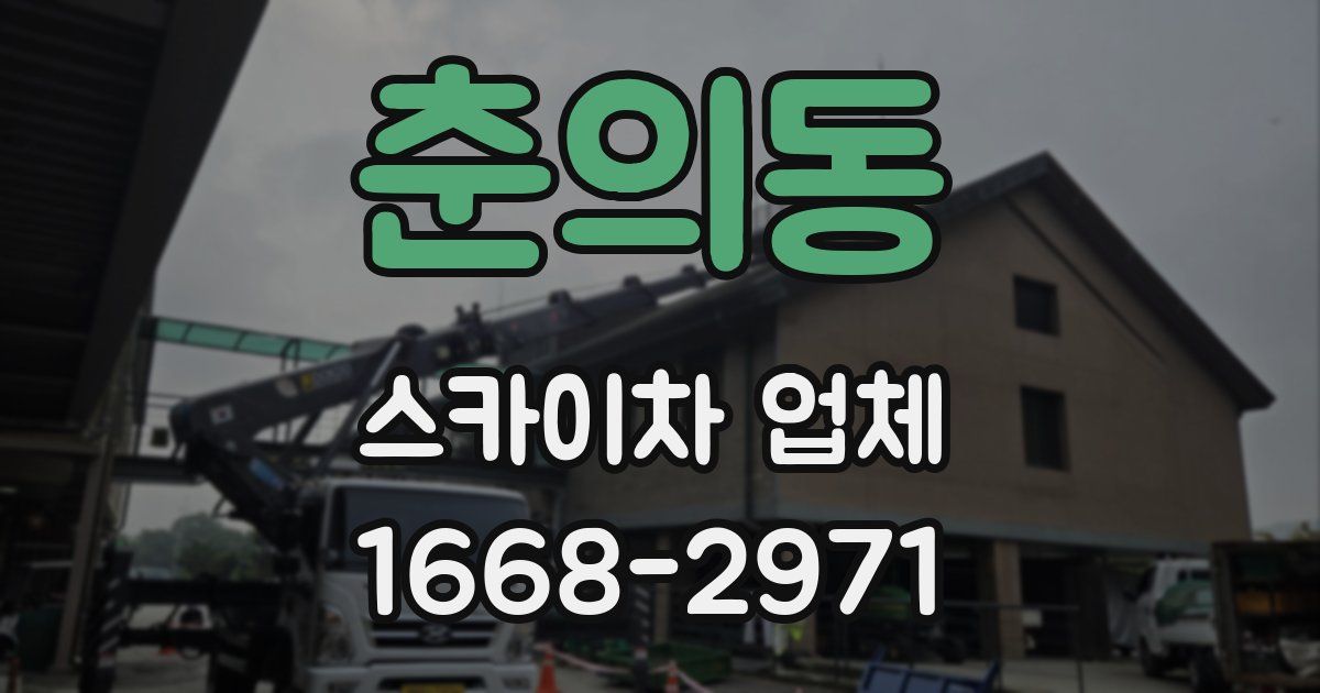춘의동 스카이차 업체