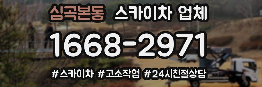 심곡본동 스카이차 업체