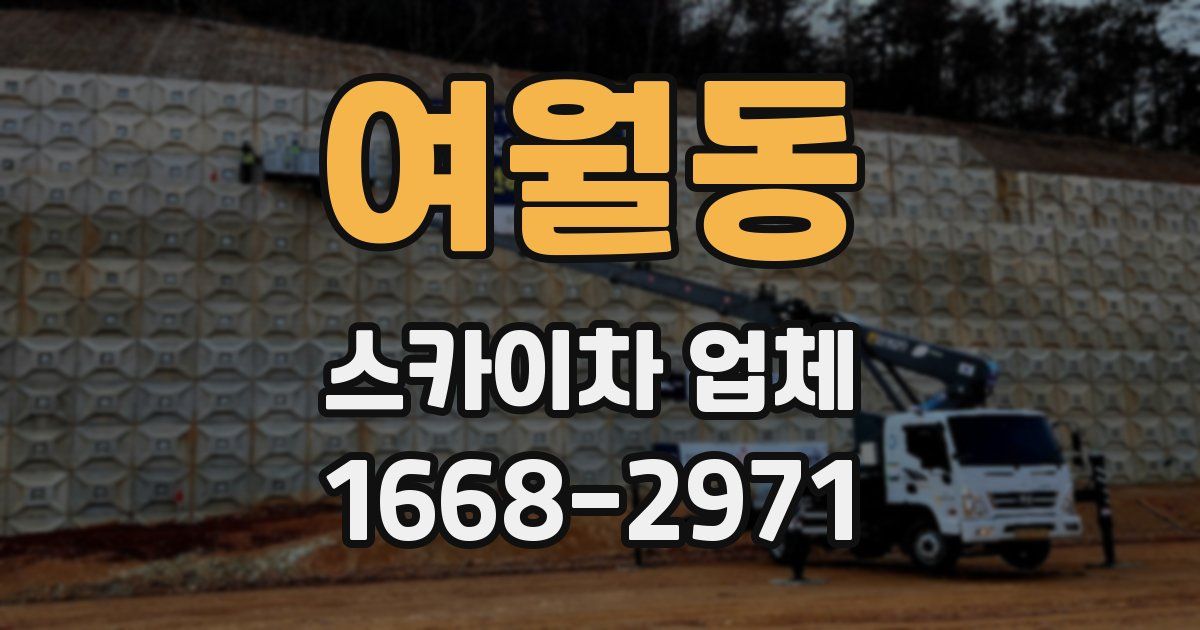 여월동 스카이차 업체