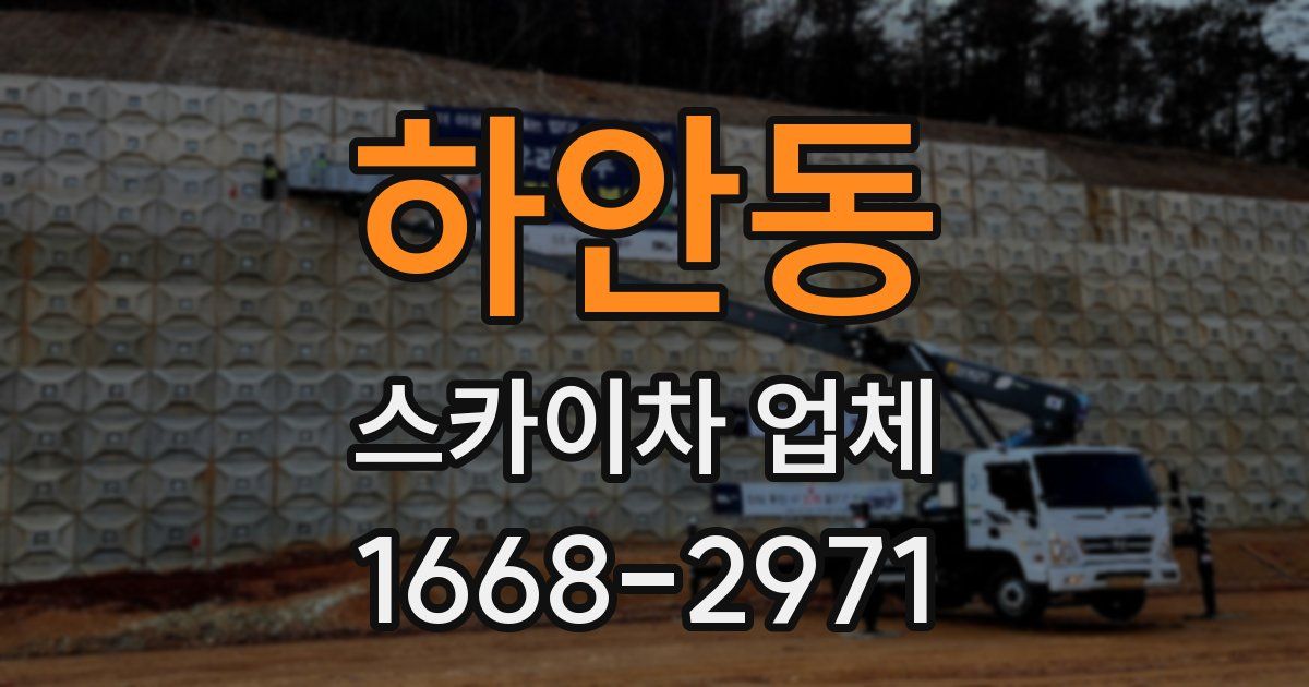 하안동 스카이차 업체