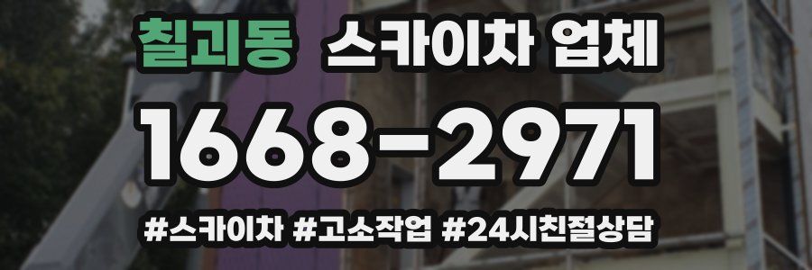 칠괴동 스카이차 업체
