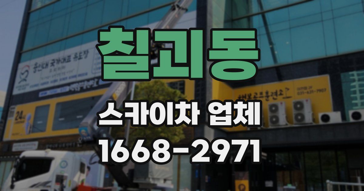 칠괴동 스카이차 업체