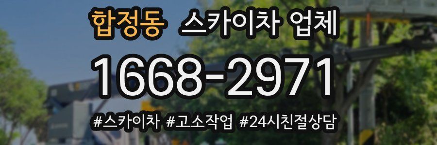 합정동 스카이차 업체