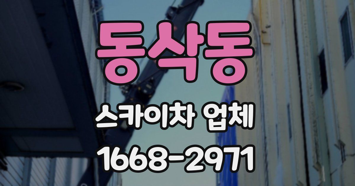 동삭동 스카이차 업체