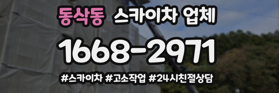 동삭동 스카이차 업체