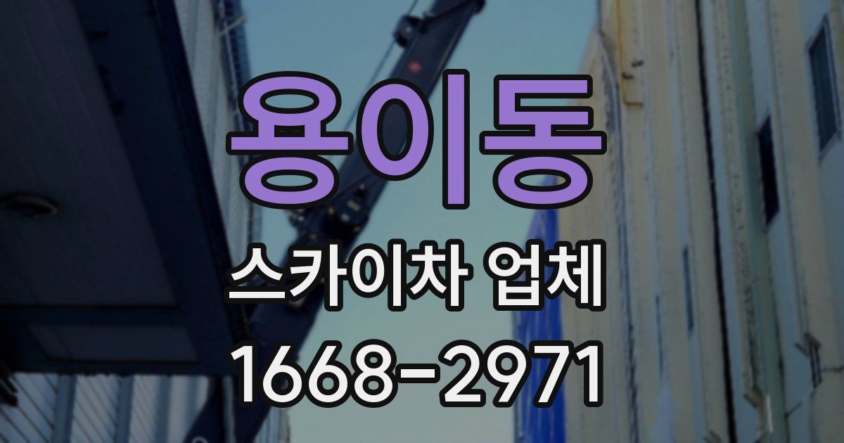 용이동 스카이차 업체