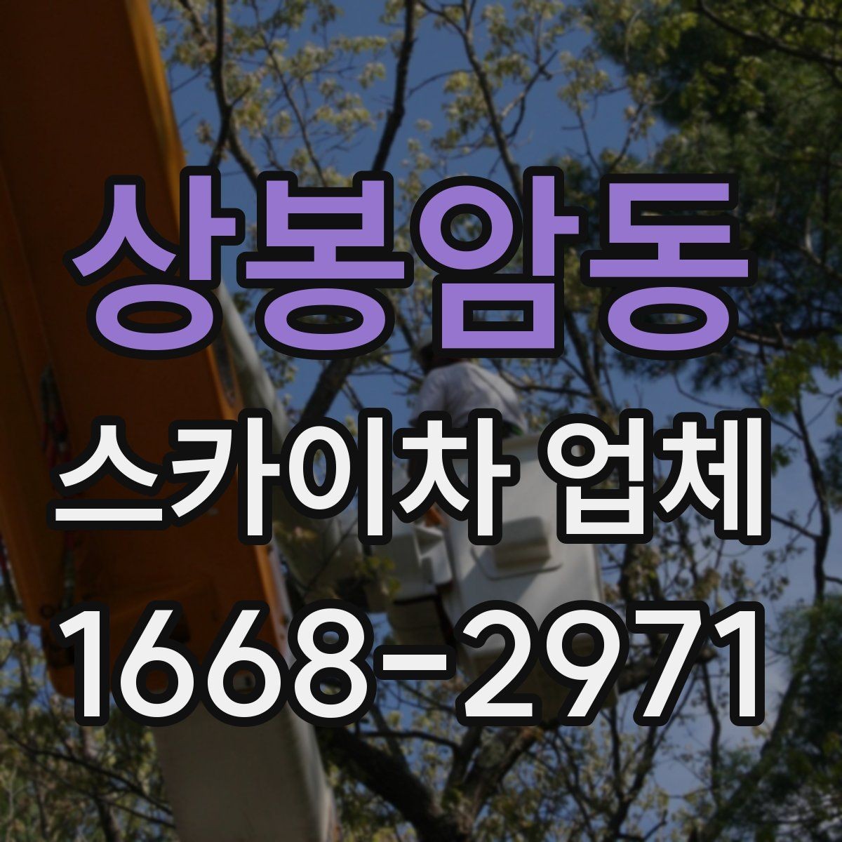 상봉암동 스카이차 업체 문의 시 정확한 견적 받는 법