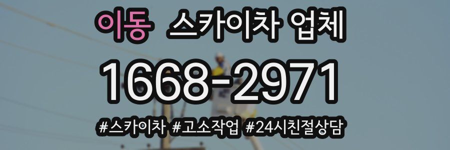 이동 스카이차 업체