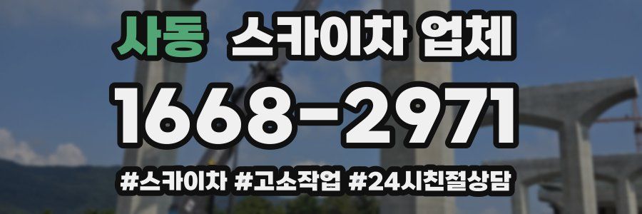 사동 스카이차 업체