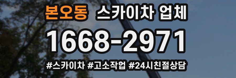 본오동 스카이차 업체
