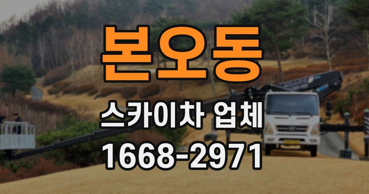 본오동 스카이차 업체