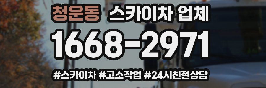 청운동 스카이차 업체