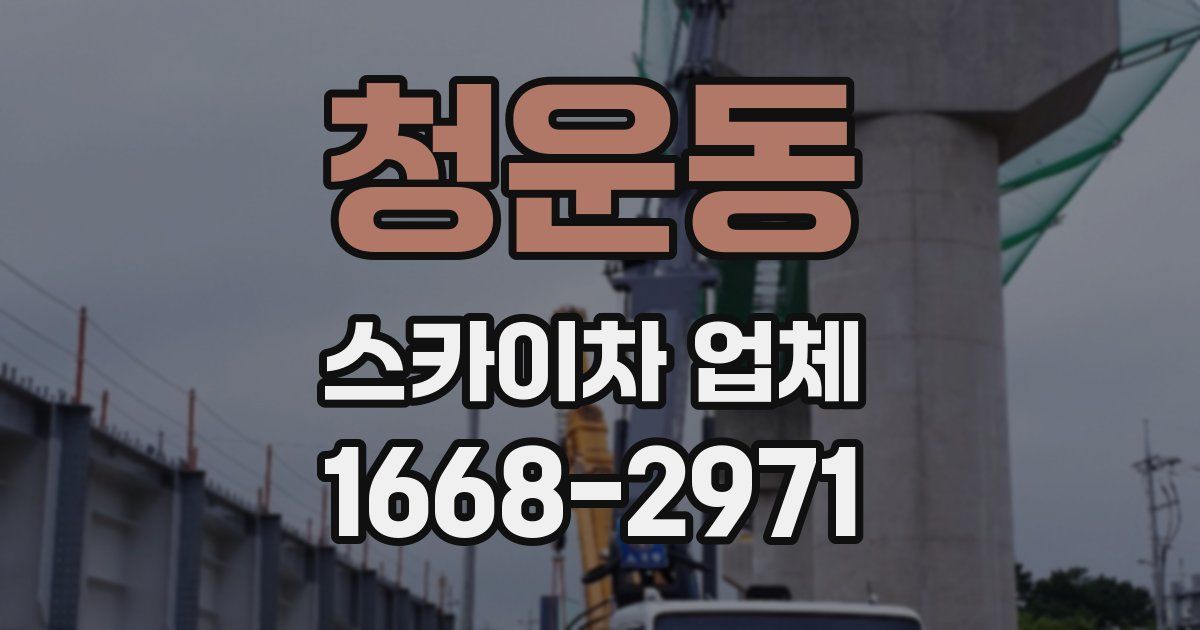 청운동 스카이차 업체