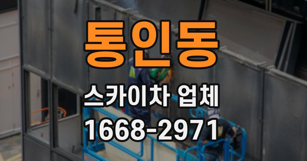 통인동 스카이차 업체