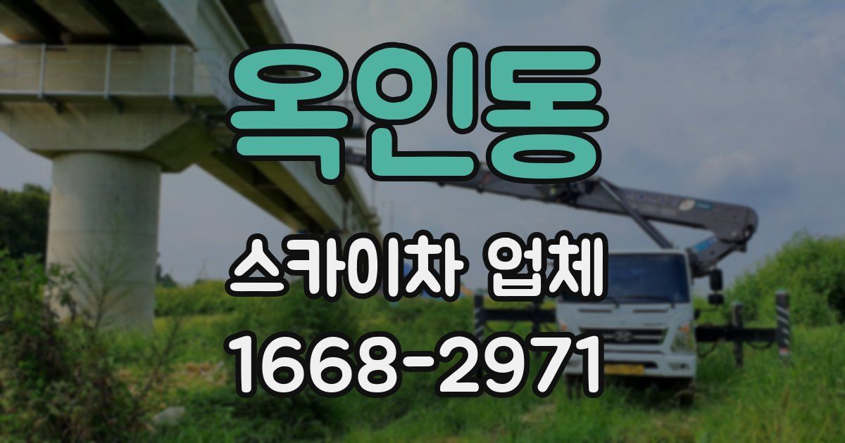 옥인동 스카이차 업체
