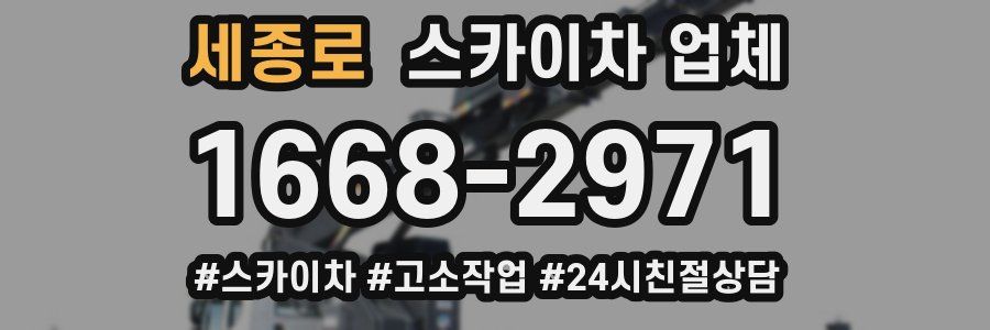 세종로 스카이차 업체