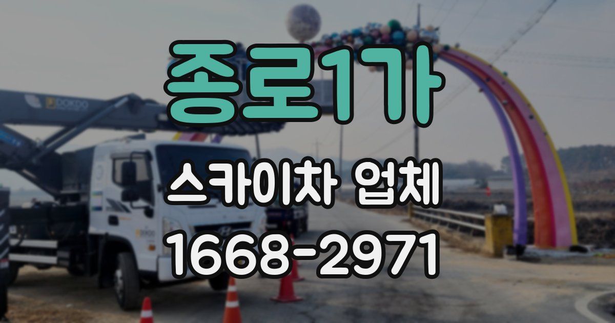 종로1가 스카이차 업체