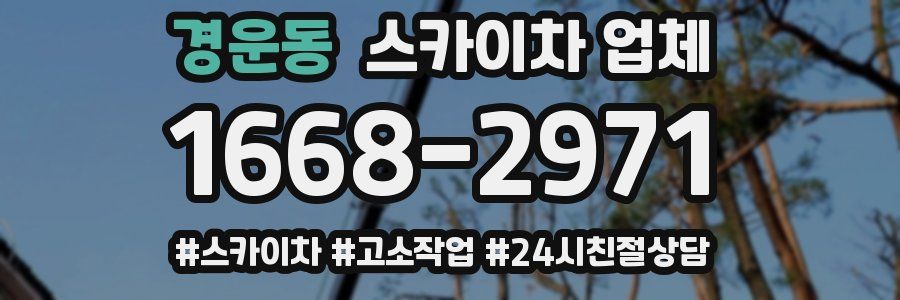경운동 스카이차 업체