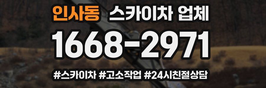 인사동 스카이차 업체