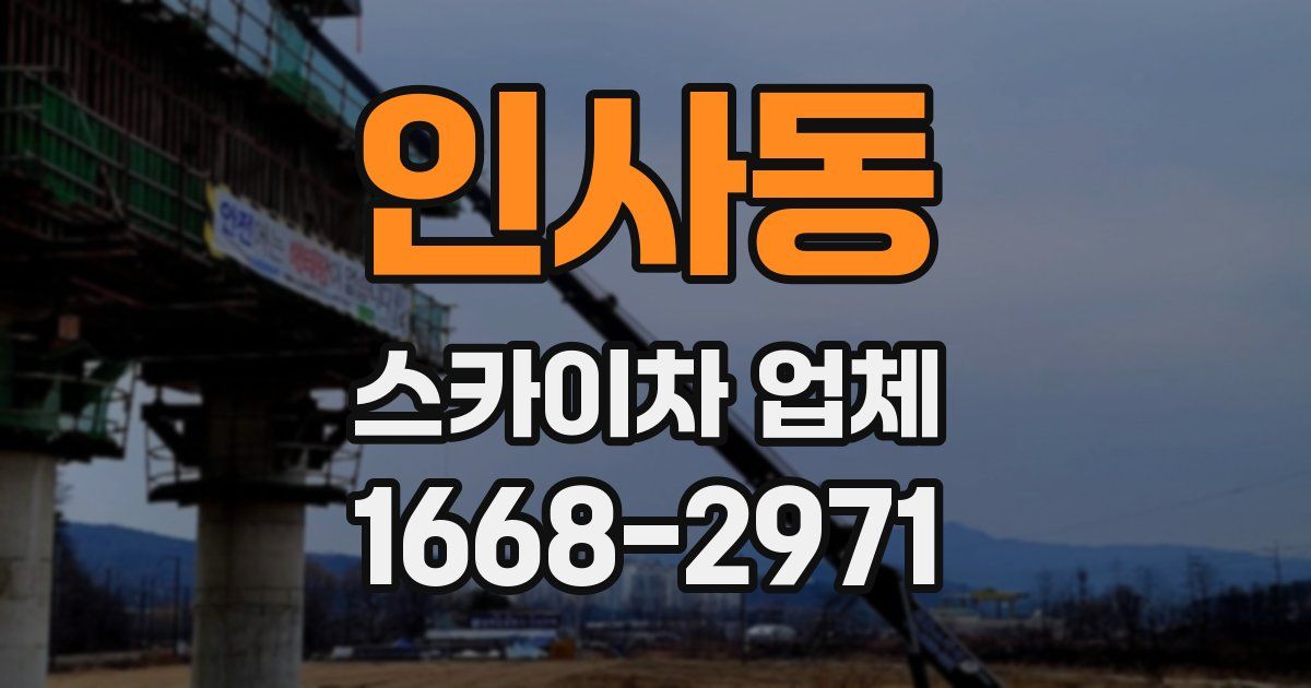 인사동 스카이차 업체